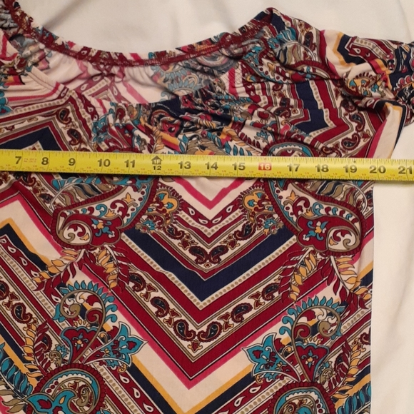 🔥Mixed Print Blouse, Lg. Pants  Navy Blue. OS - Picture 10 of 12